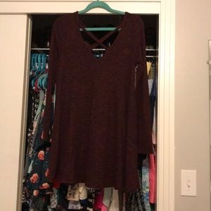 Cross cross swing tunic